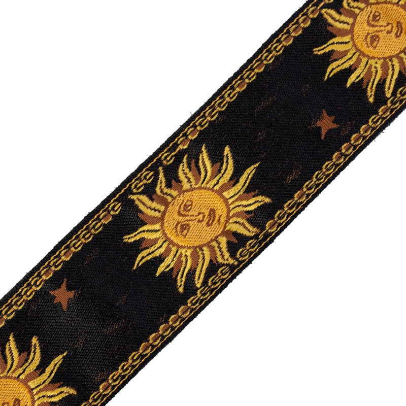 Levy's Leathers MPJG-SUN-BLK Polyester/Vinyl Guitar Strap, Black - Image 4